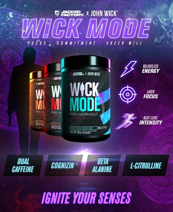 JACKED FACTORY & JOHN WICK® RELEASE POWERFUL WICK MODE PREWORKOUT